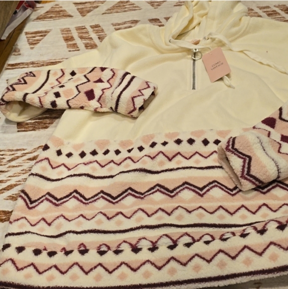 🤍🩷New Como Vintage Large Fleece Pullover🩷🤍 - Picture 3 of 3